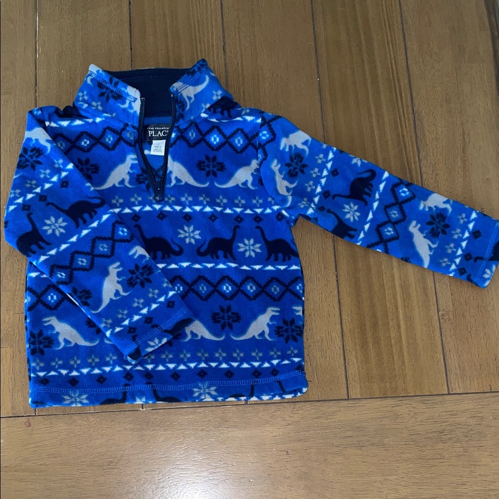 The Children's Place Cozy Quarter-Zip Dinosaur Sweatshirt